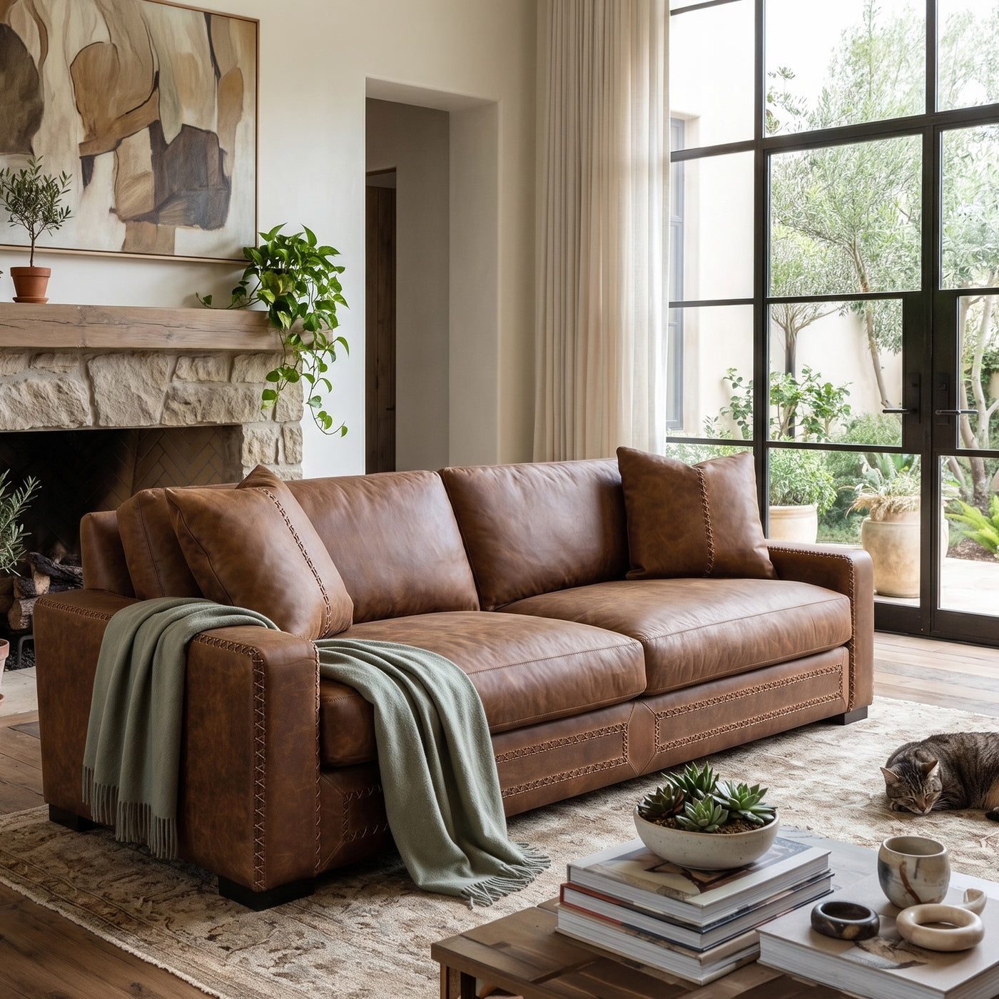 Downtown Cowboy Sofa Vanilla
