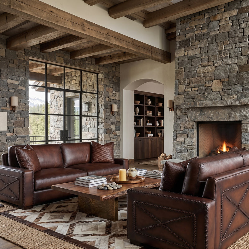 Uptown Cowboy Sofa Hand Wiped