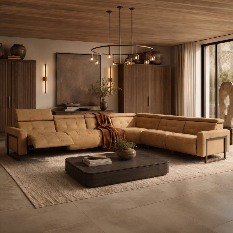 Casino Royale Motion Sectional Cashew