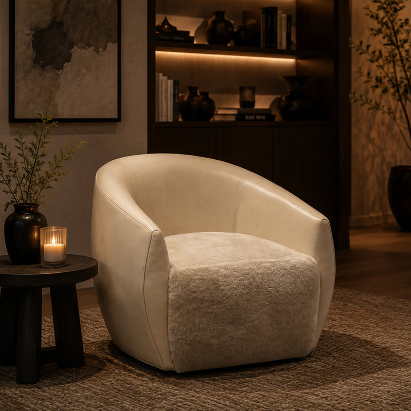 Sasha Swivel Chair Shearling